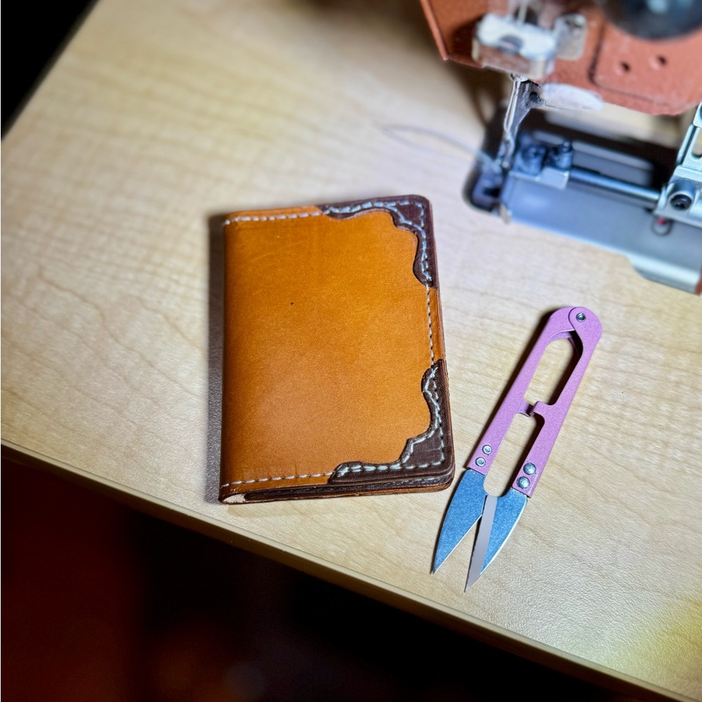 Genuine handmade leather front pocket wallet